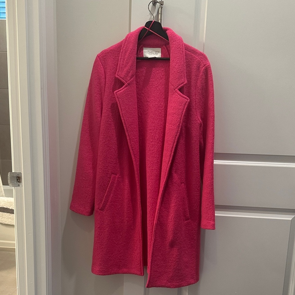 Rachel Zoe Fuchsia Trench Coat Medium NWOT